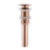 Brushed rose gold drain-no overflow outlet