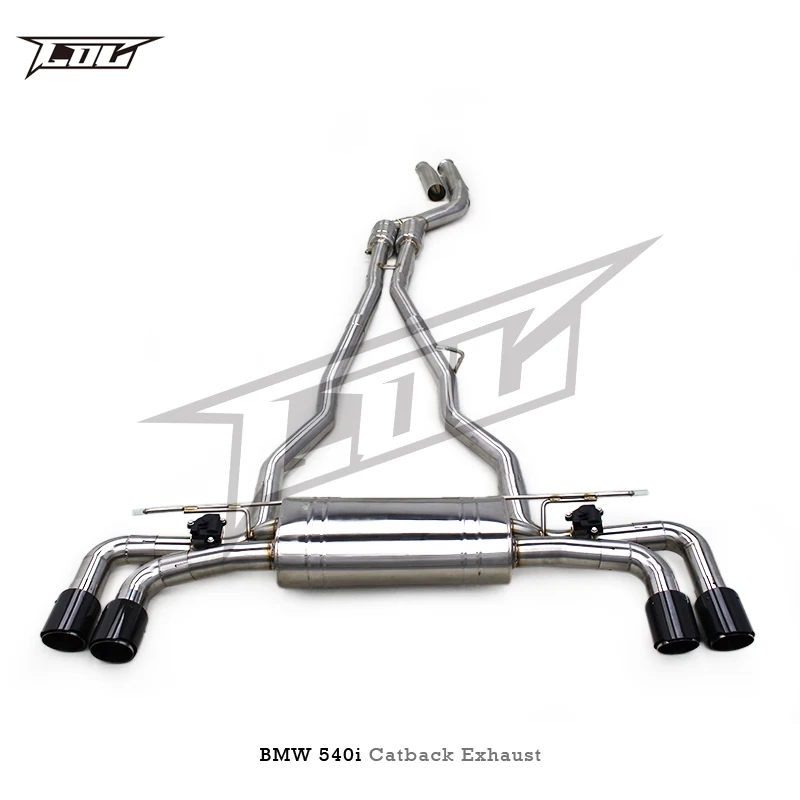Factory Valvetronic Catback Exhaust for BMW 540/540i G30/G38 3.0T B58 2018-2024 Exhaust Pipe With Carbon Fiber Exhaust Tips