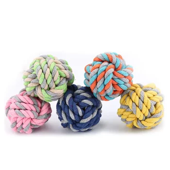 Wholesale Funny Interactive Dog Toy Set Puppy Pet Chew Knot Rope Toys Ball Cotton Dog Rope Squeaky Dog Game Set