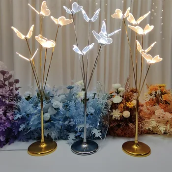 New wedding props road lead wrought iron butterflies and birds to decorate the hotel by lighting the T-stage.