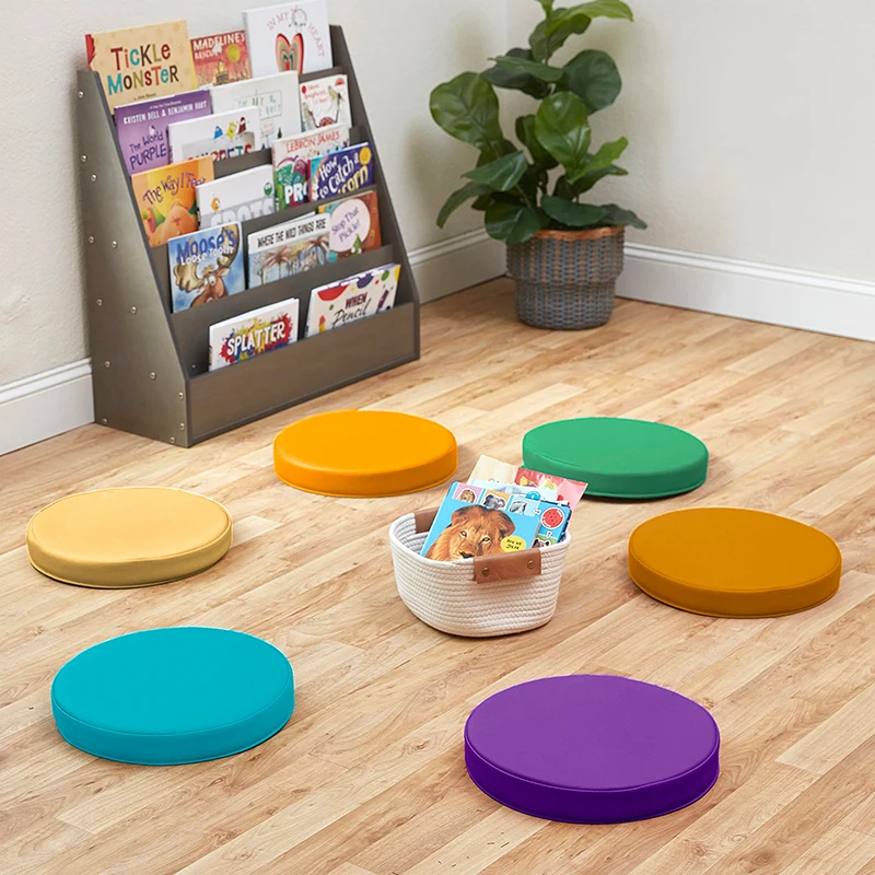 unids/set redondo PU cuero espuma guardería niños piso asiento