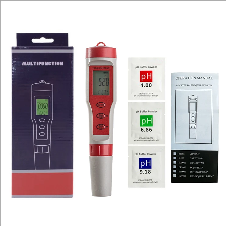 Tds Ph 9908 Multifunctional 6 In 1 Units Water Quality Tester