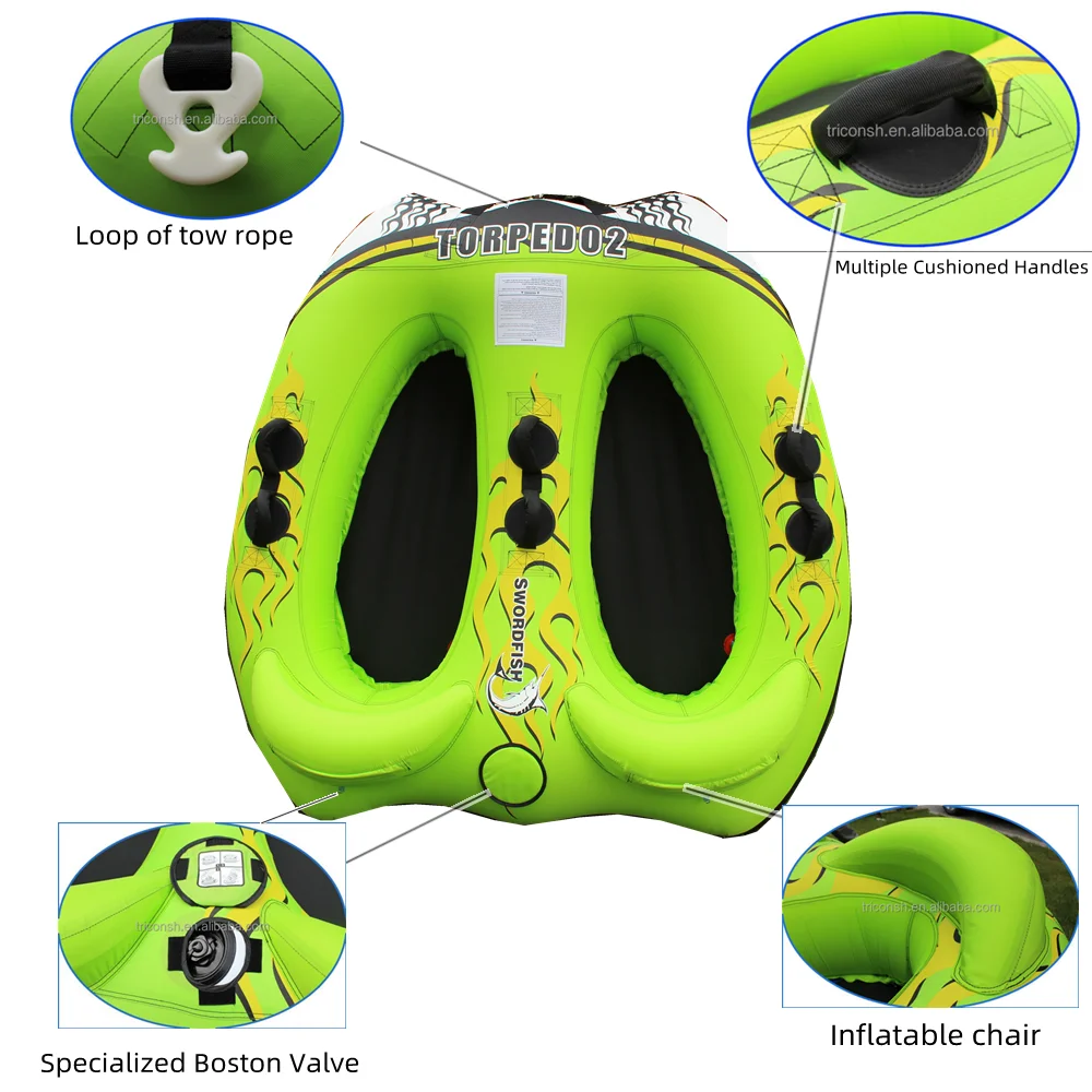 Summer Funny Exciting Inflatable Towable Tube Water Toys Disco Boat Towable Tube/inflatable Boat ...