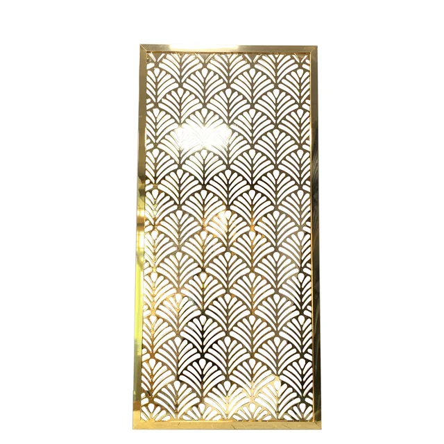 New Design Gold Showroom Partition Stainless Steel Separator For Hotel Interiors