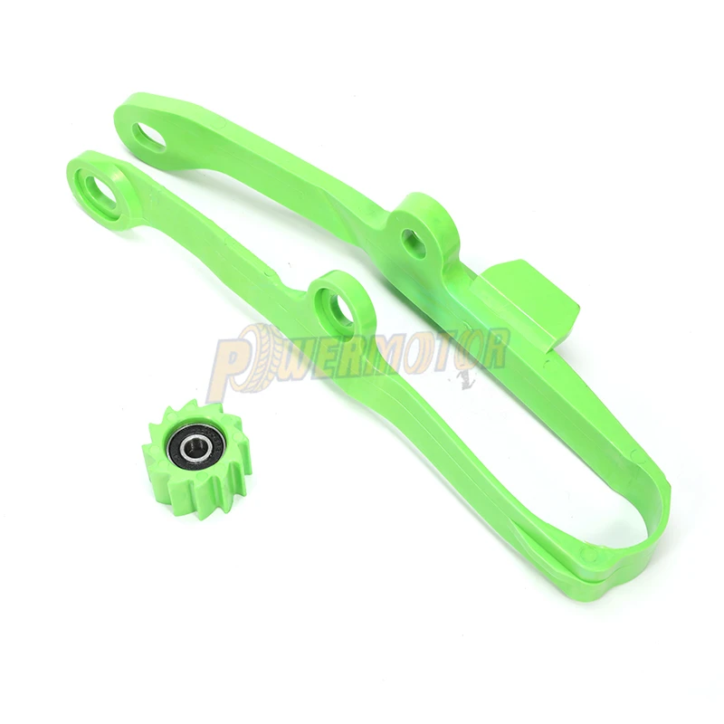 ZHANGWW ZWF Store Motorcycle Green Chain Slider Guide Swingarm Roller Fit for Kawasaki KXF250 KXF450 KX250F KX450F KXF 250 450 2008-2019 KX 250F 450F Color : Slider and Roller 