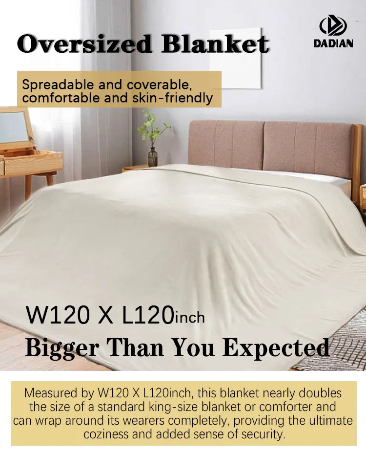 120"*120" (10'*10' ) Large Blanket 2 Layer Big Giant Oversized Blanket