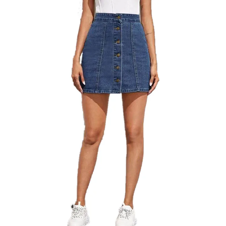 Wholesale Women Denim Short Skirt Cheap Stylish Girls Hot Mini Denim Skirt