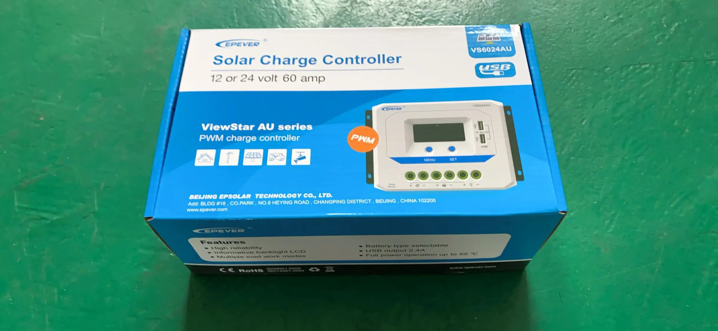 
 Высокое качество epeker VS2024AU 20A 12V/24V PWM контроллер солнечного зарядного устройства для домашнего использования EPSOLAR солнечный регулятор  