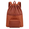 Sac à cordon en maille terracotta