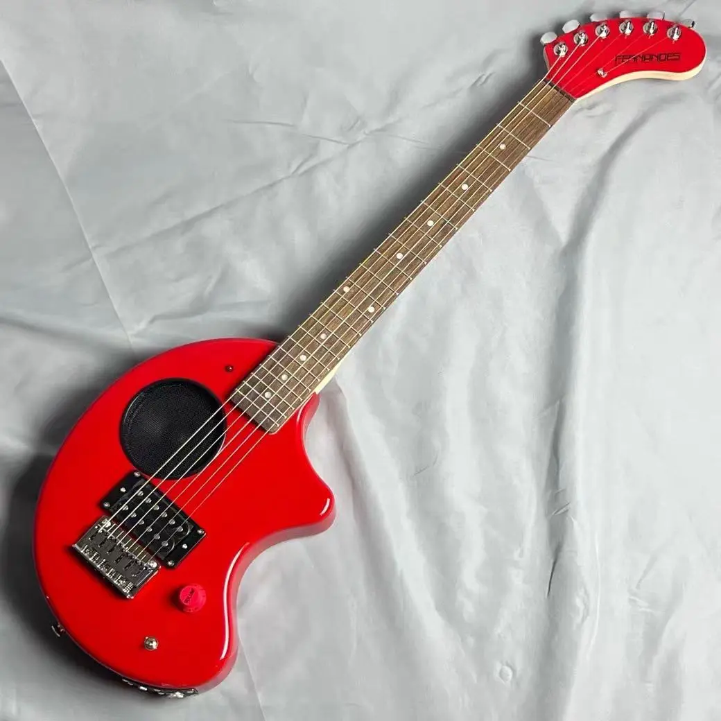 FERNANDES 赤 エレキギター スピーカー搭載 FERNANDES エレキギター ベビーモデル - 内蔵スピーカー付き