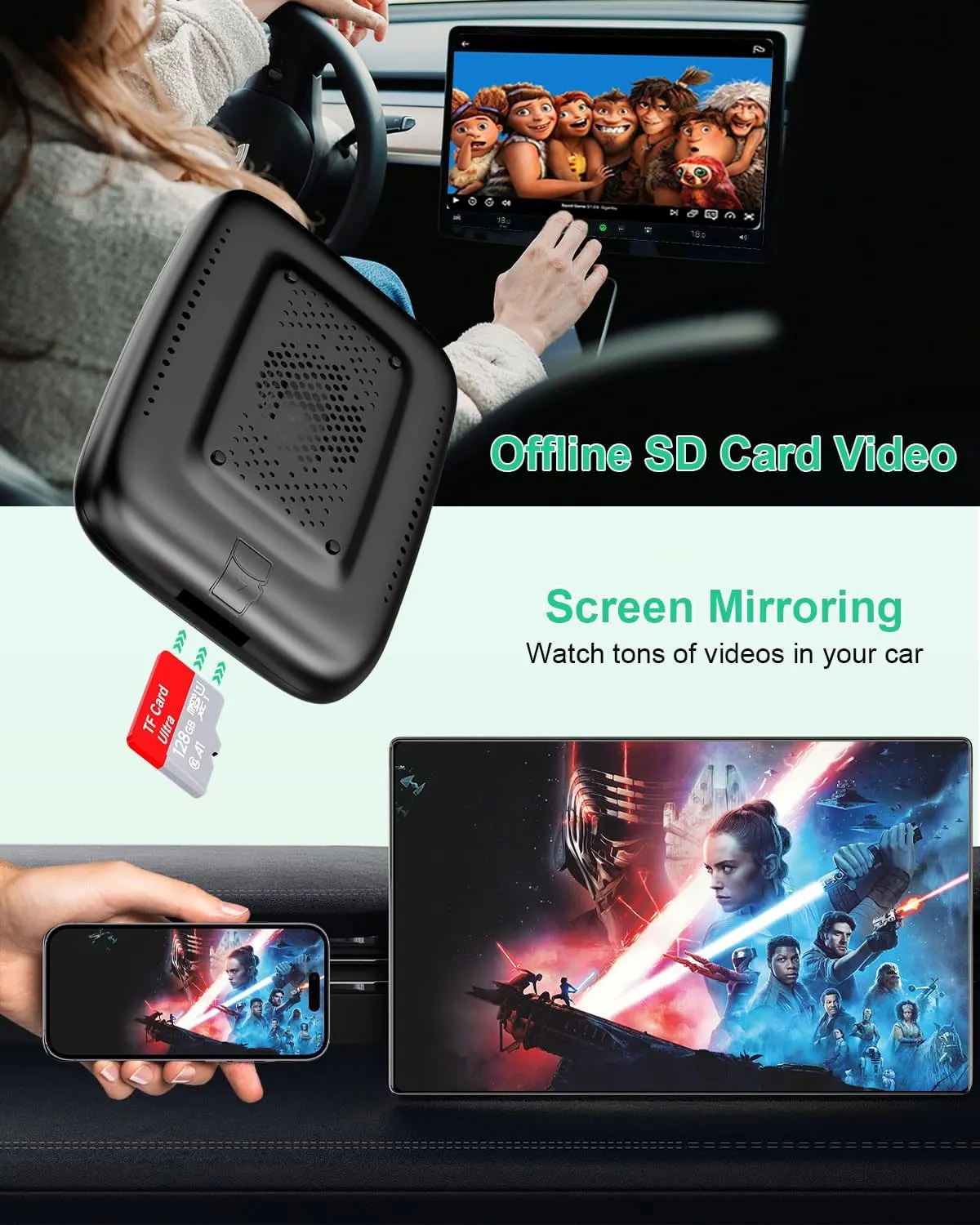 Carplay AI Box - Wireless Android 12 Auto Adapter Smart Aibox