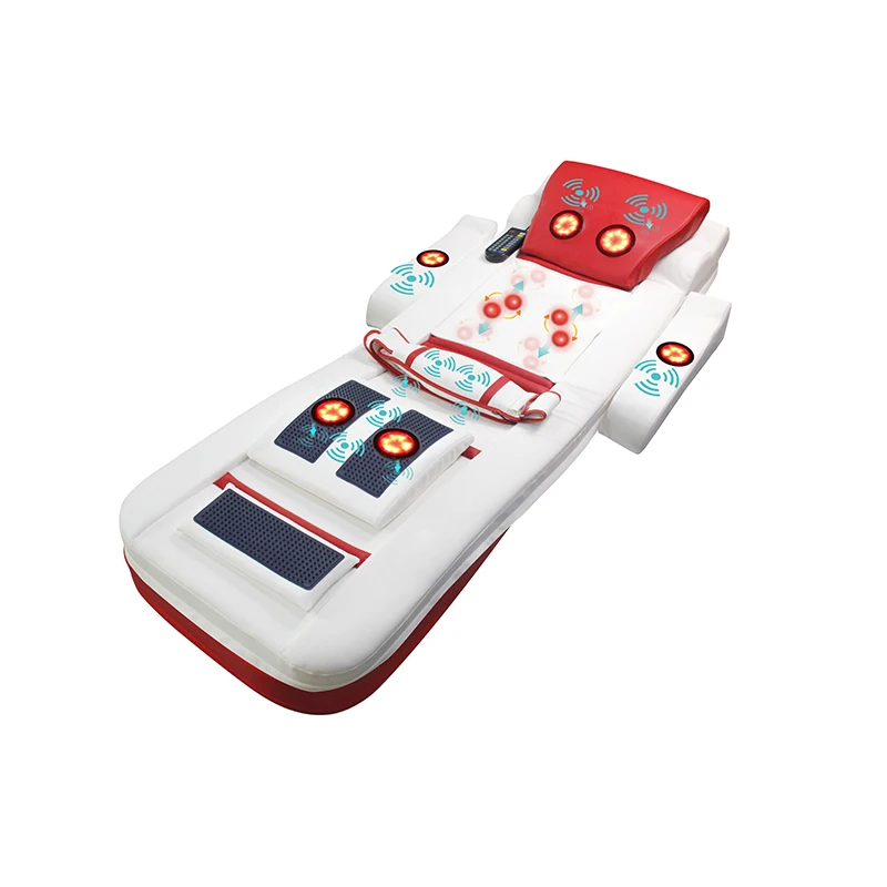 Soft Multiple Function Healthy Full Body Kneading Japan Shiatsu Massage Bed with Heating Vibration Mattress