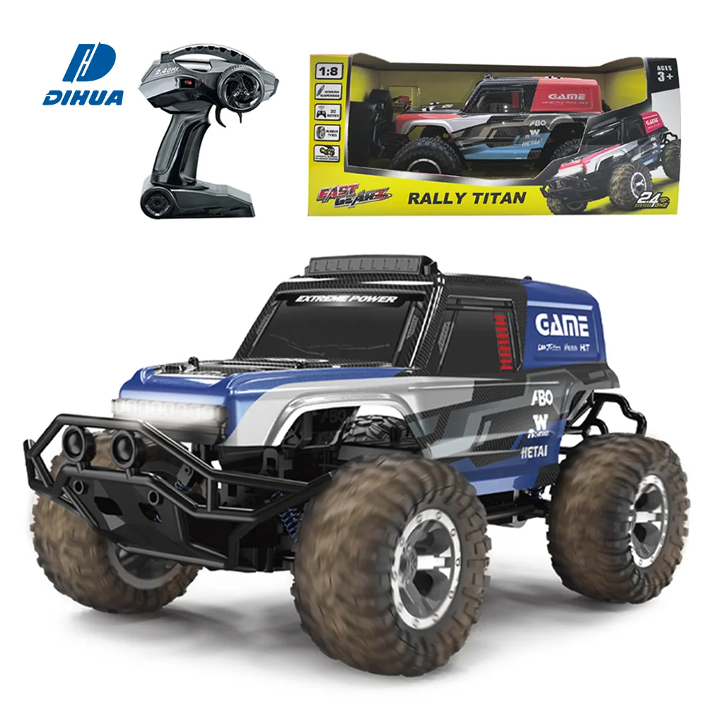 Fast Gearz - 1:8 Large Scale 2.4G Remote Control Rally Truck High Speed Offroad Performance and Lights All Terrain Vehicle for Adventure