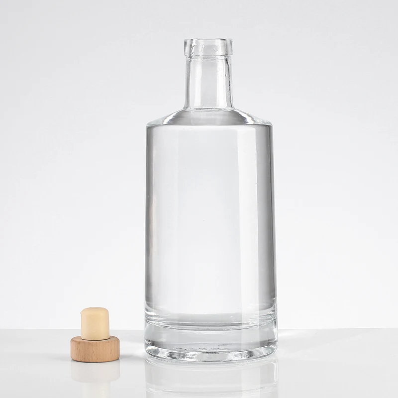 China Factory Custom Tequila Mezcal Gin Empty Vodka 750ml Glass Liquor Bottle