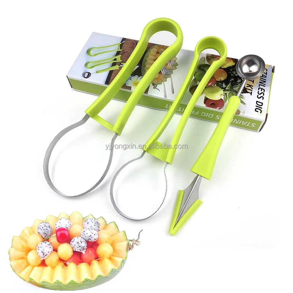 Hot Sale 4 In 1 Stainless Steel Fruit Scooper Seed Remover Melon