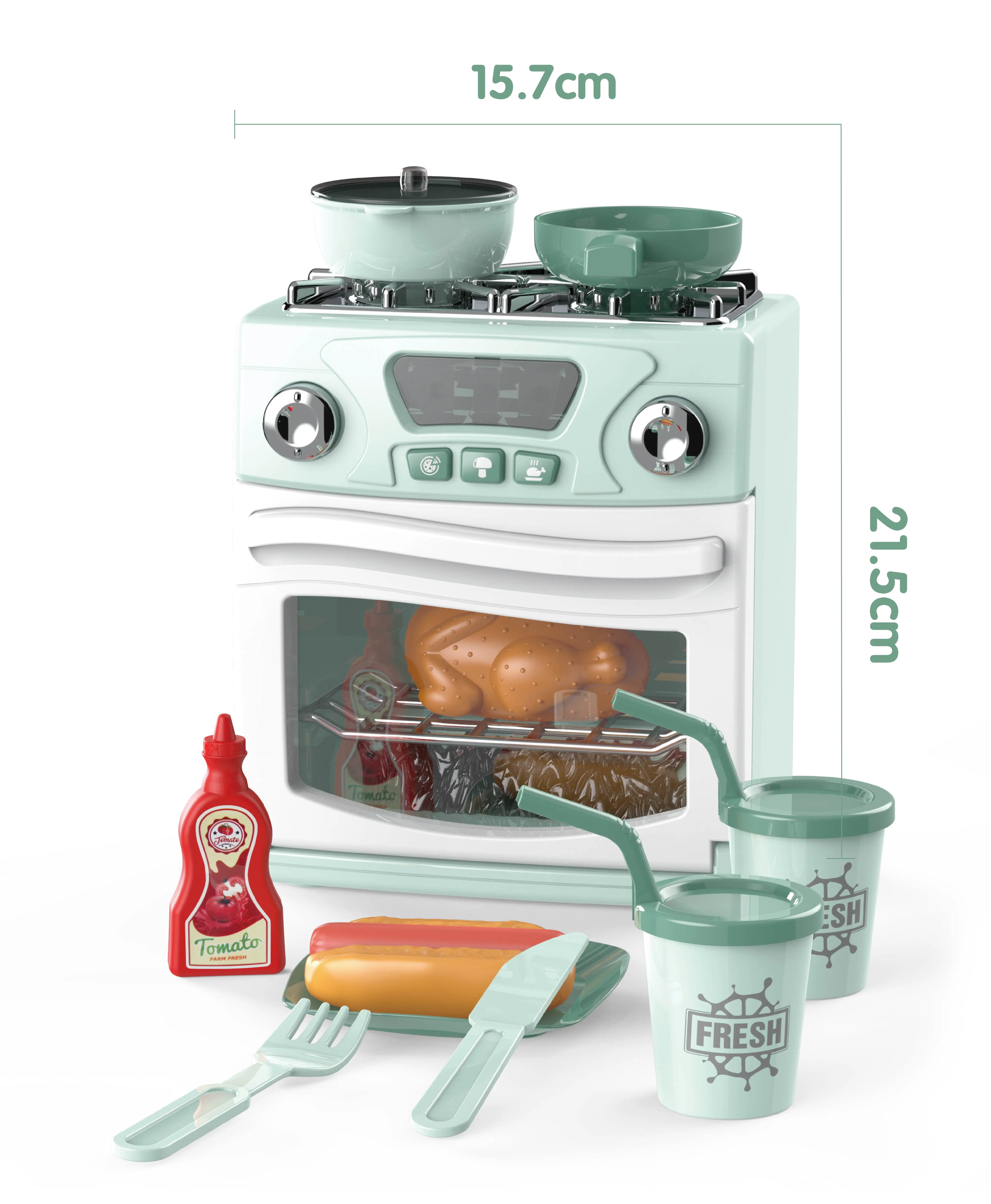 игрушки для кукольного домика детский пластиковый батарея управляемая микроволновая печь набор игрушек со светом и звуком