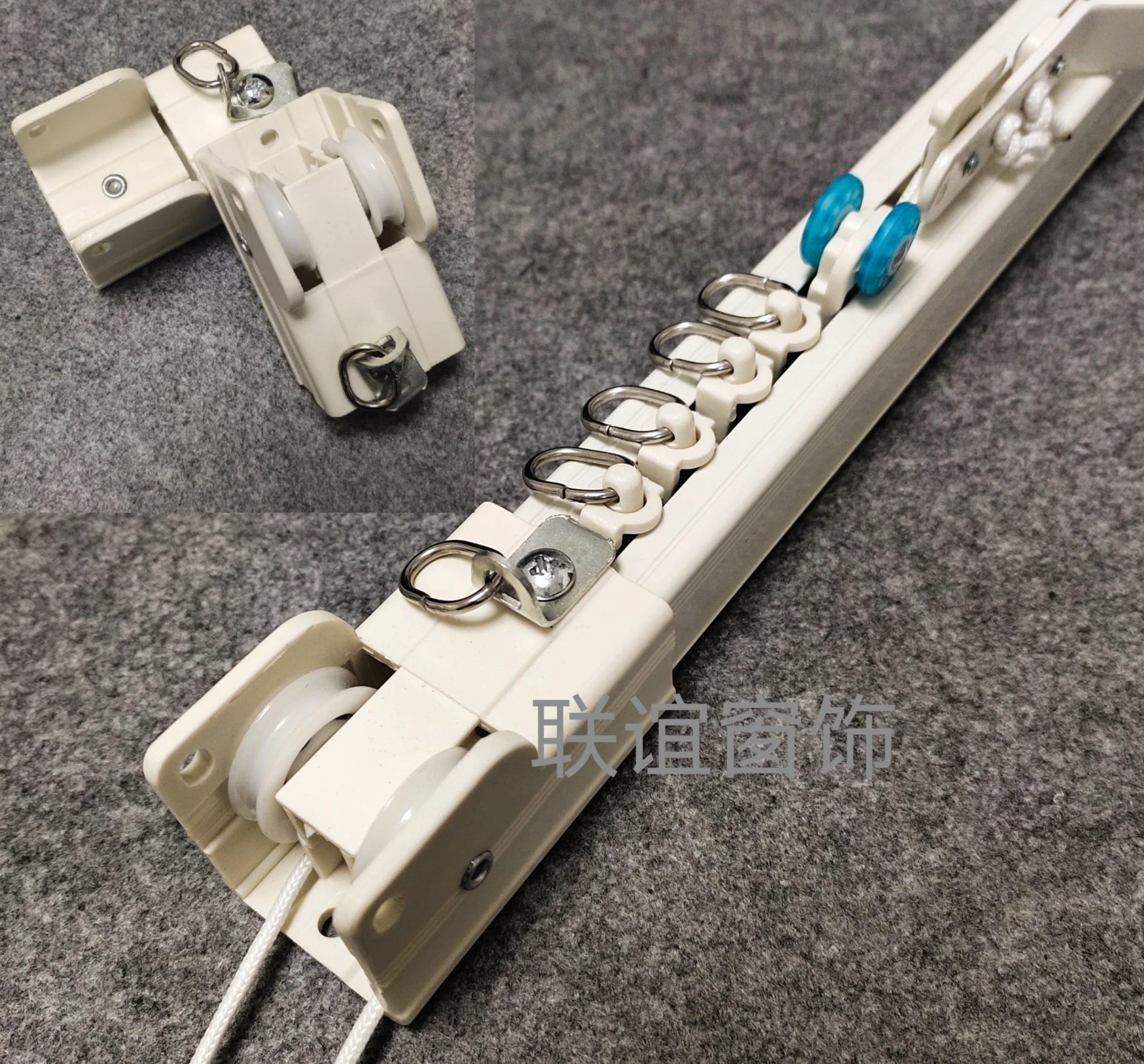 Heavy Duty Curtain Track for Hotel Project Ceiling Curved Double Rail