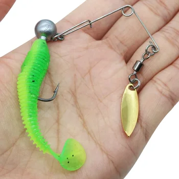 [10-Piece Pack] Lexin Composite Rotating Sequins Lure Stainless Steel Fly Bait Balance Accessories Fishing Rig DIY Black Pit – Lure – view 4