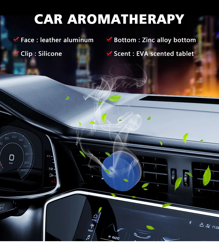 Custom Logo Style Fragrance Zinc Alloy Car Air Freshener Car Vent Air