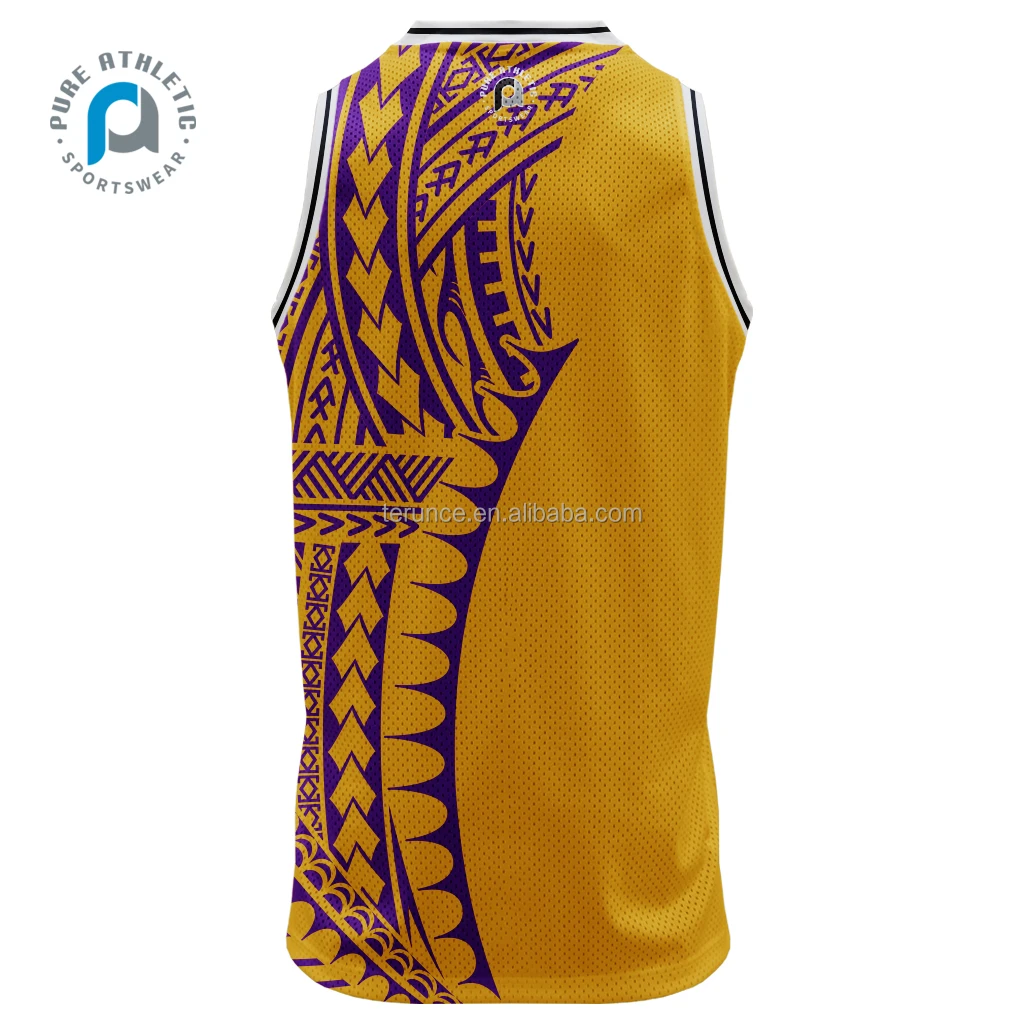 Subliminator Polynesian Design Basketball Jersey