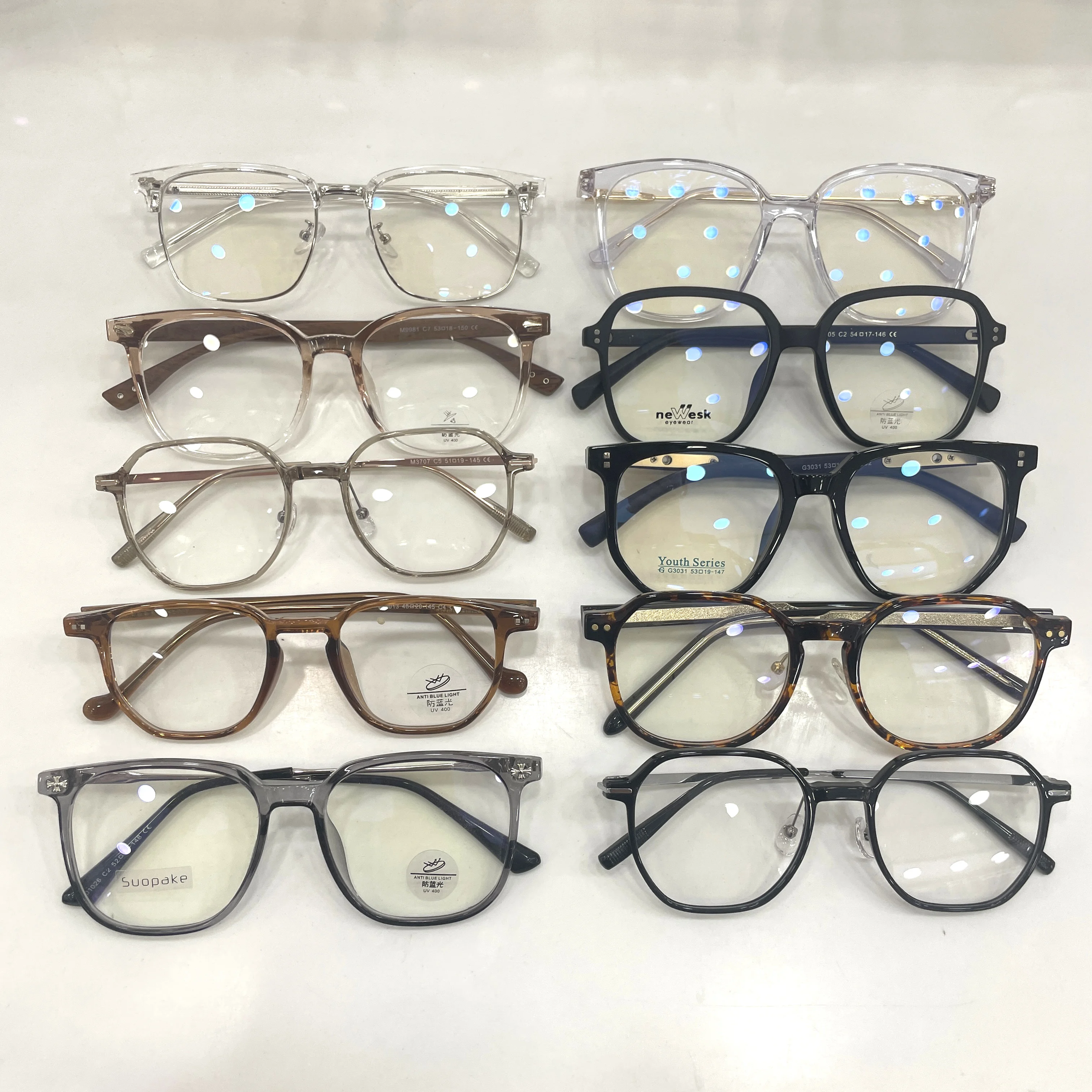 Stock Clearance Promotion Cheap Price Acetate Eyeglasses Frames Eyewear  Spectacles Metal Optical Frames for Men Women