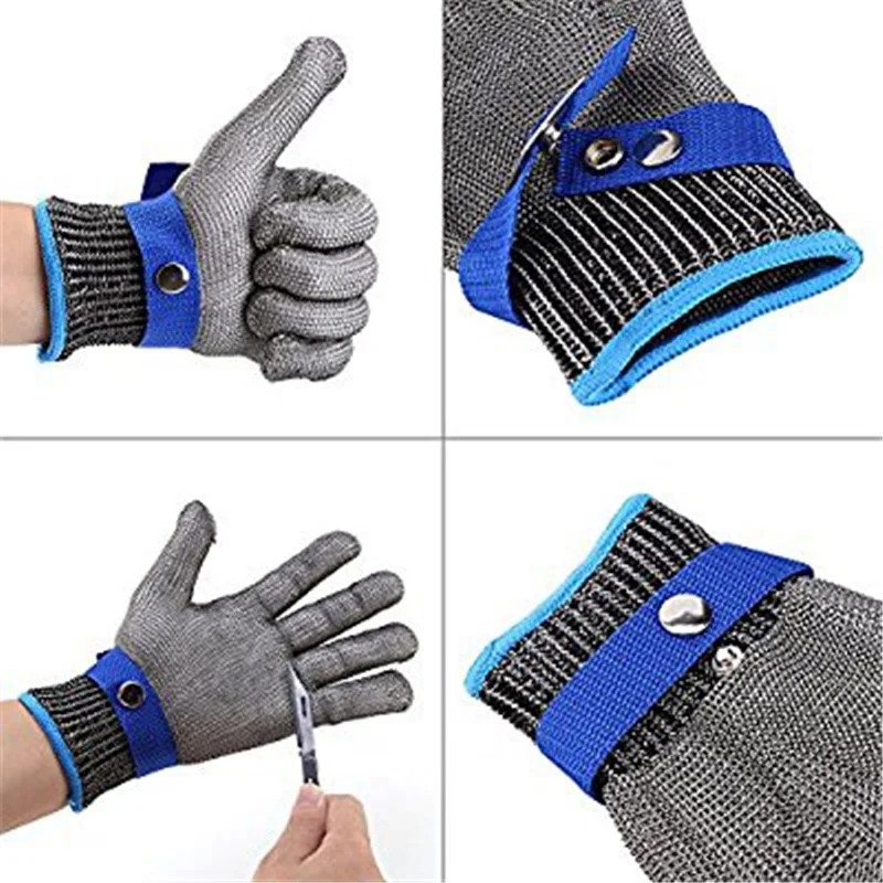 Schwer ANSI A9 Cut Resistant Glove, Stainless Steel Mesh Metal Glove, Food  Grade for Kitchen Cooking, Butcher Meat Cutting, Oyster Shucking