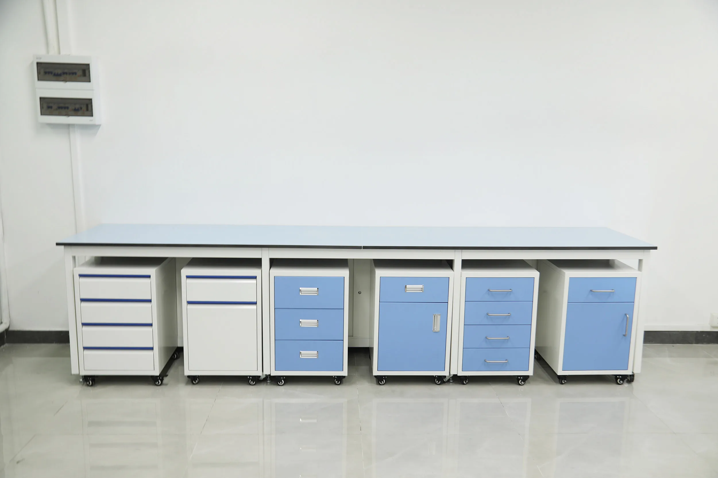 Mobile Lab Cabinets for Underneath Lab Bench All Steel Flexible Lab Furniture with Caster