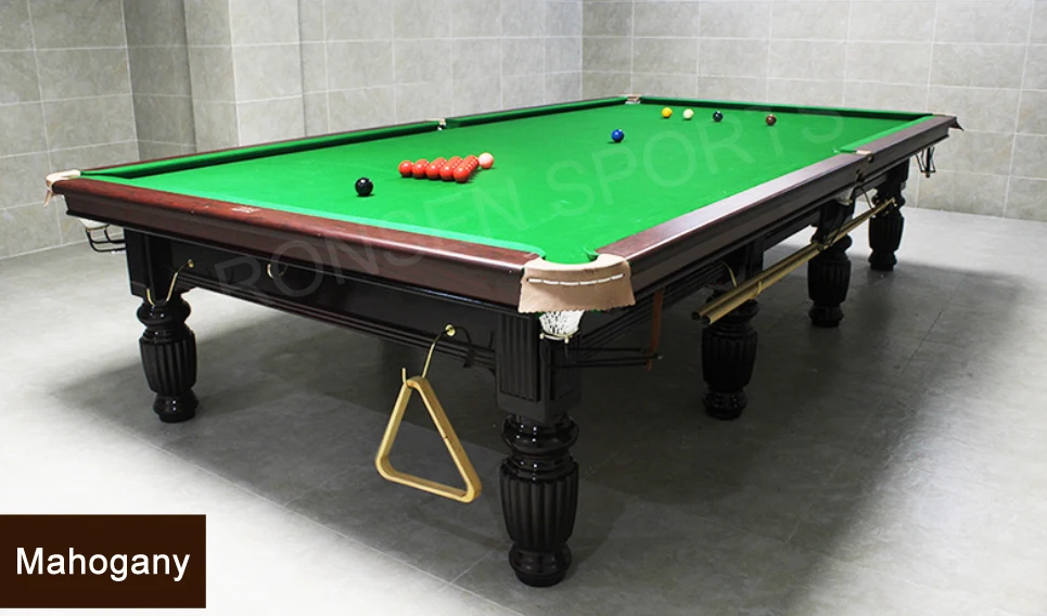 Competitive Price Standard Size New Design Slates Top and Solid Oak Wood 12ft Snooker Table with 6811 Cloth and Northern Rubber