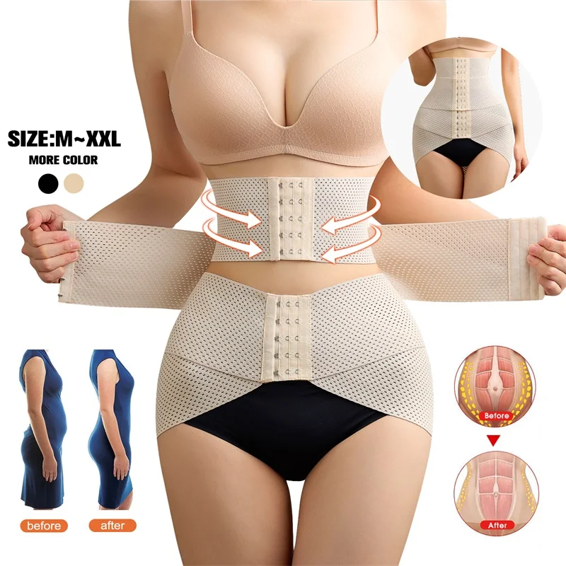Wholesale Waist Trainer Shaper Women Full Body Plus Size Double Belt Trimmer Wrap Girdle Corset Tummy Control Shaperwear manufacture