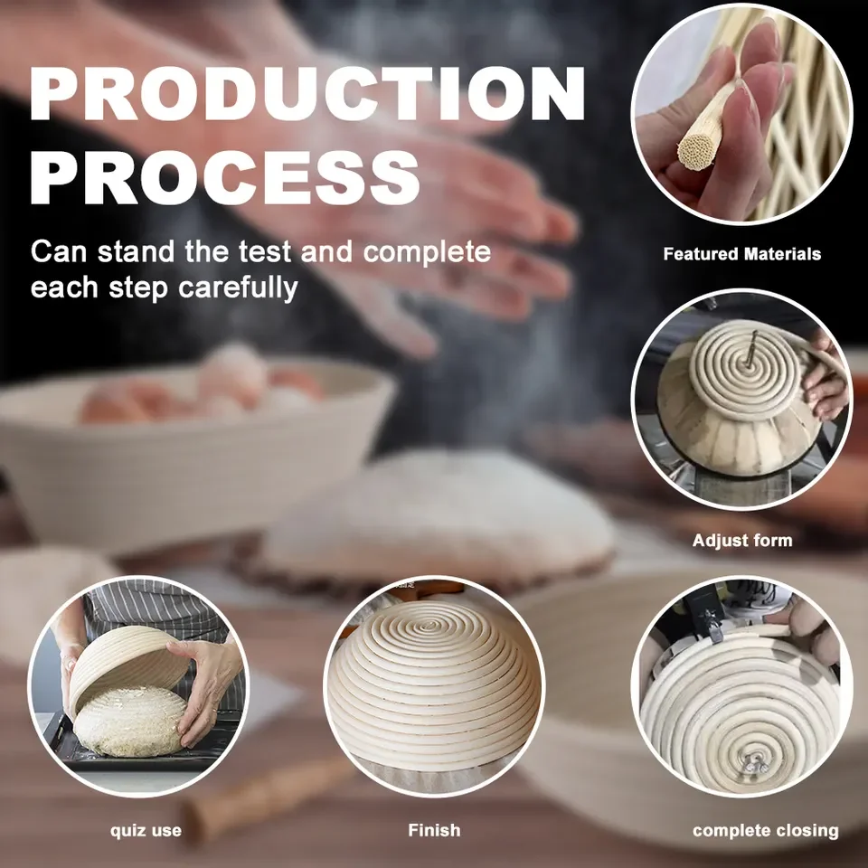 Wholesale Oval Round Bread Baking Bowl Indonesia Natural Rattan