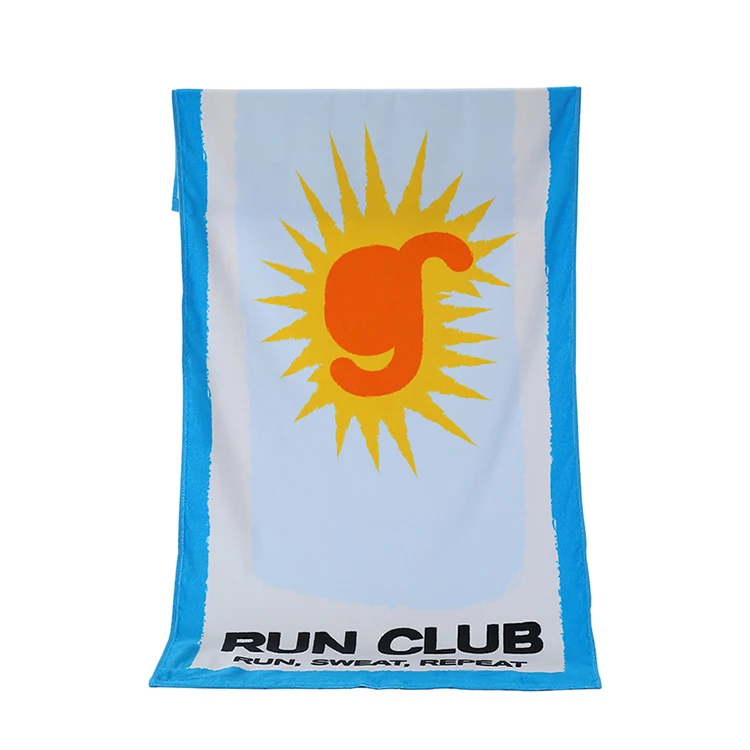 Free Design Customized 100% Cotton Printed Beach Towel With Logo