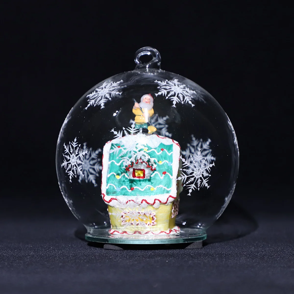 christmas decorative hanging blown light up glass balls christmas clear souvenirs gift