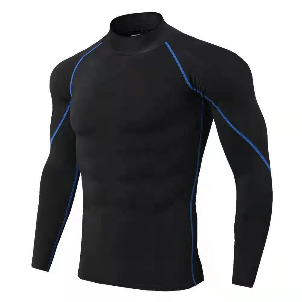 JL-10265 Wholesale Men’s Quick Dry Sports Wear t Shirt for Men’s Black White Gary PRO Club Long Sleeve T-shirts