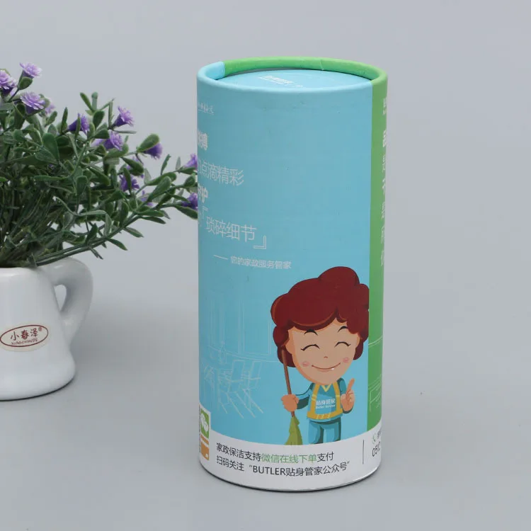 Custom Logo Packaging Roll Core Paper Tube Kraft Paper Tube Origami Cylinder Box