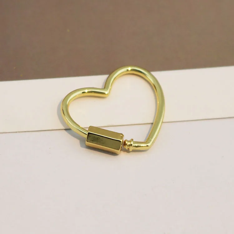 JF1308 Shiny 18K Gold Plated Heart Clasp - Elegant & Durable