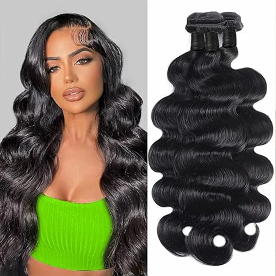4 Stéck Mënschlecht Hoer Body Wave Bündelen Peruanesch Remy Mënschlecht Hoer Natierlech Schwaarz Faarf 100% Mënschlecht Hoerqualitéit Fir Fraen Bündelen_voghion.com