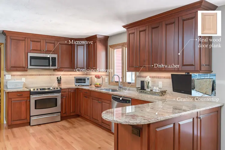 high quality american wood kitchen cabinet furniture At good price