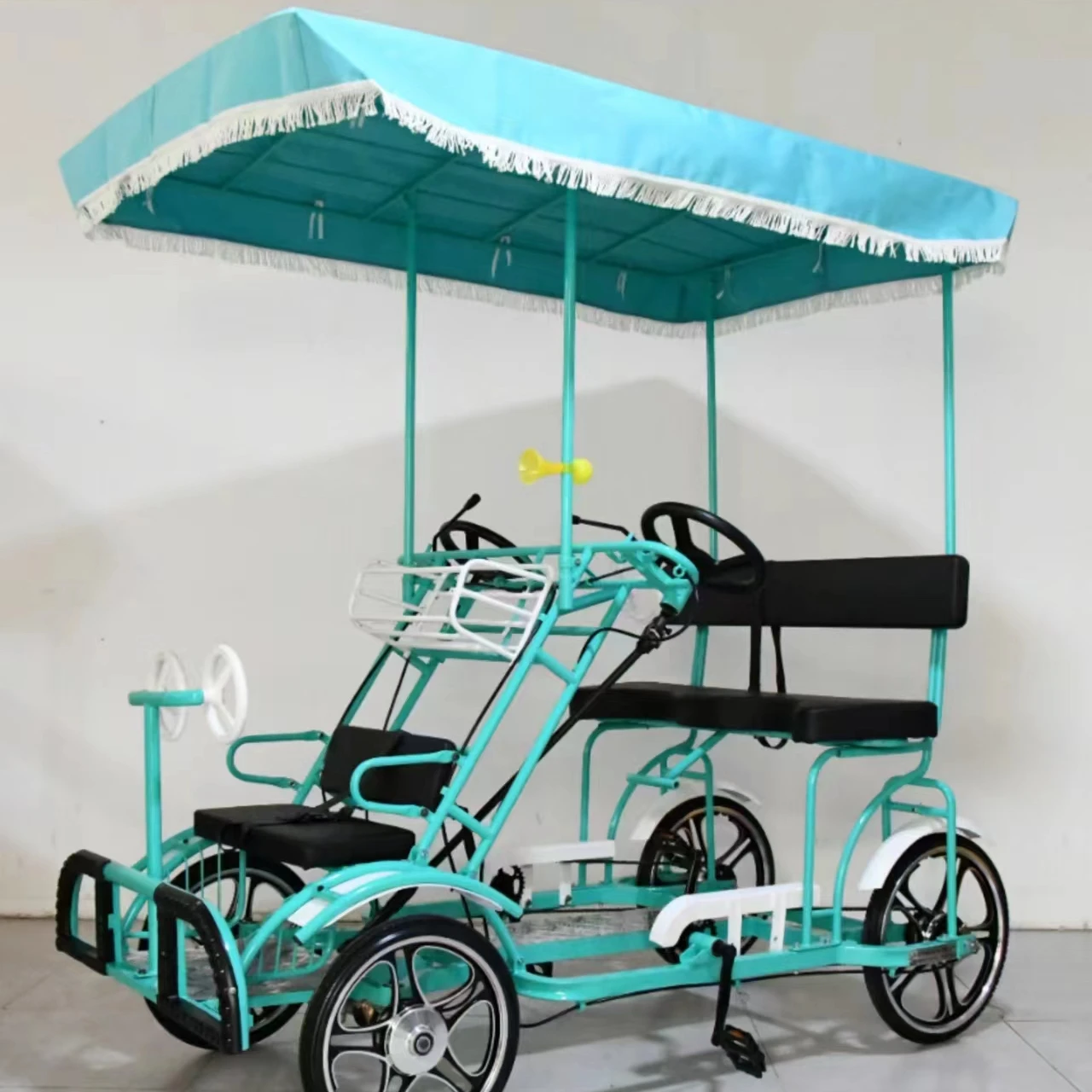 Factory Direct Sightseeing Double Adult Bicycle tandem Electric Bike Two Person tandem Bike with Baby Seat Parent-child Bikes