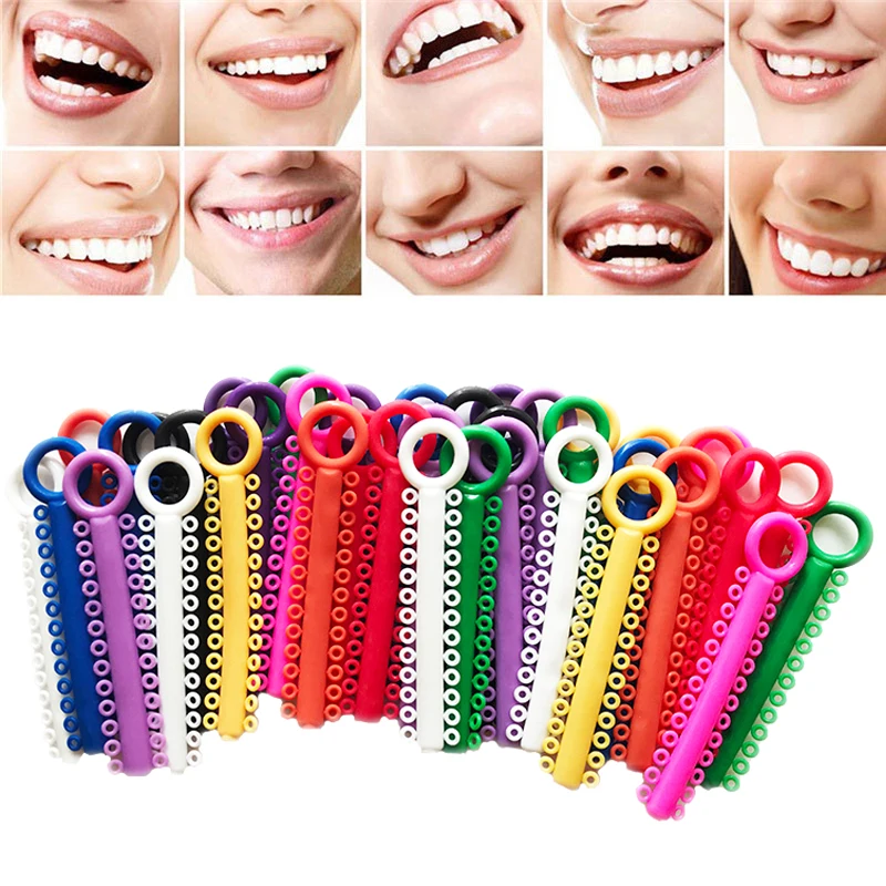 Dental Orthodontic Super Elastic Ligature Ties Multicolor Rubber Band