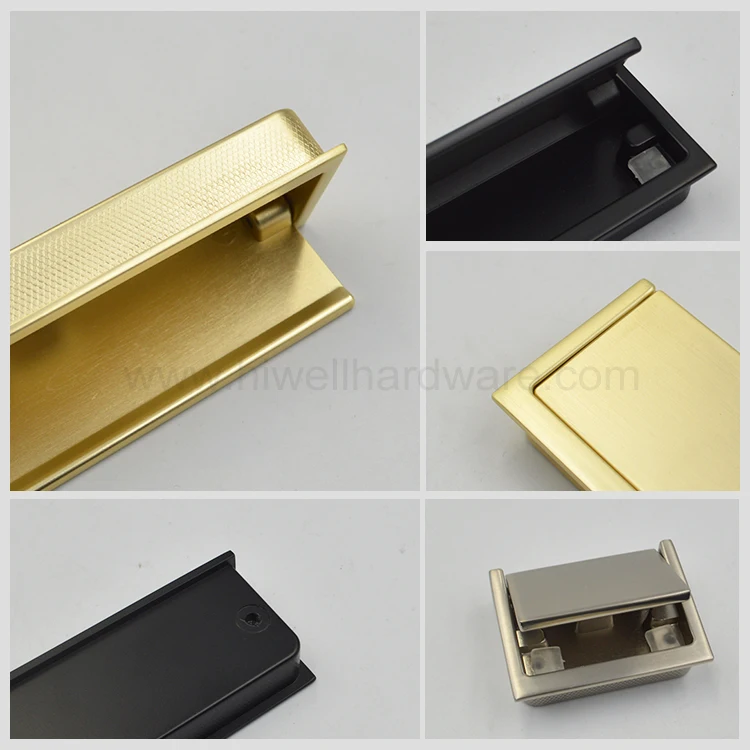 Black Drawer Hidden Handle Wardrobe Furniture Hidden Invisible