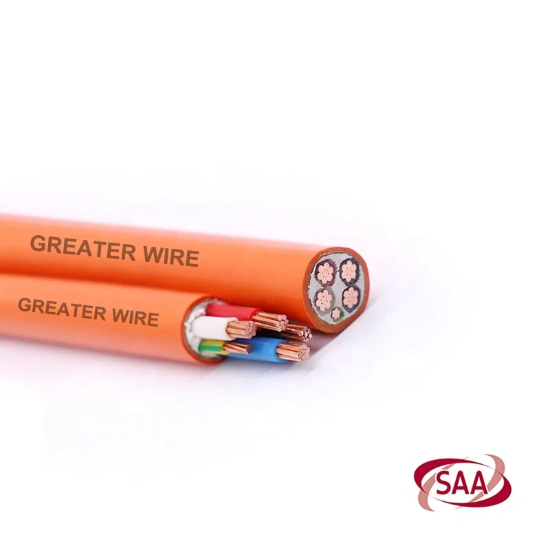 Australian Standards 4mm2 6mm2 10mm2 16mm2 25mm2 35mm2 50mm2 Copper 630mm 2/3/4 Core and Earth Orange Circular Cable