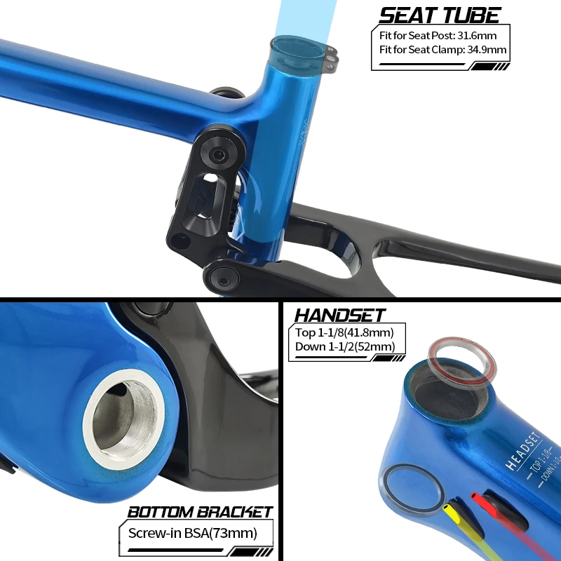 29er Boost Carbon MTB Bike Frame - 148*12mm Dual Suspension