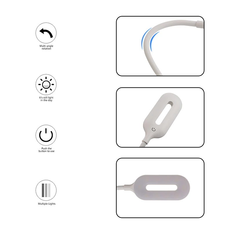 HT-12 Color LED Desk Lamp Built-in 15W Wireless Charger for Students Table Lamp Creative New Product