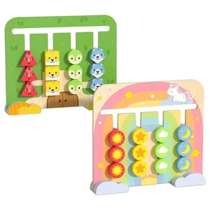 Montessori Early Education Intelligence Four-color Position Double-sided Chess Game Board Logical Thinking Training Toy