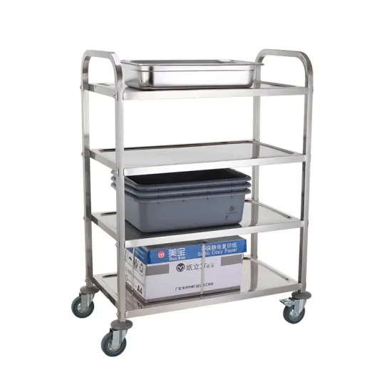 Hot Sale Product Four Layer Trolley Carts And  Dolly  Hand Trolleys Stainless Steel Trolleys