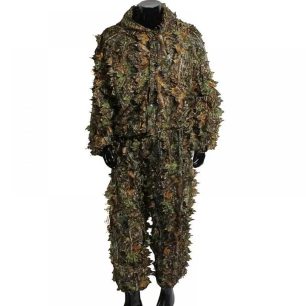 3D листовые Лесной Камуфляж Охота костюмы для съемки