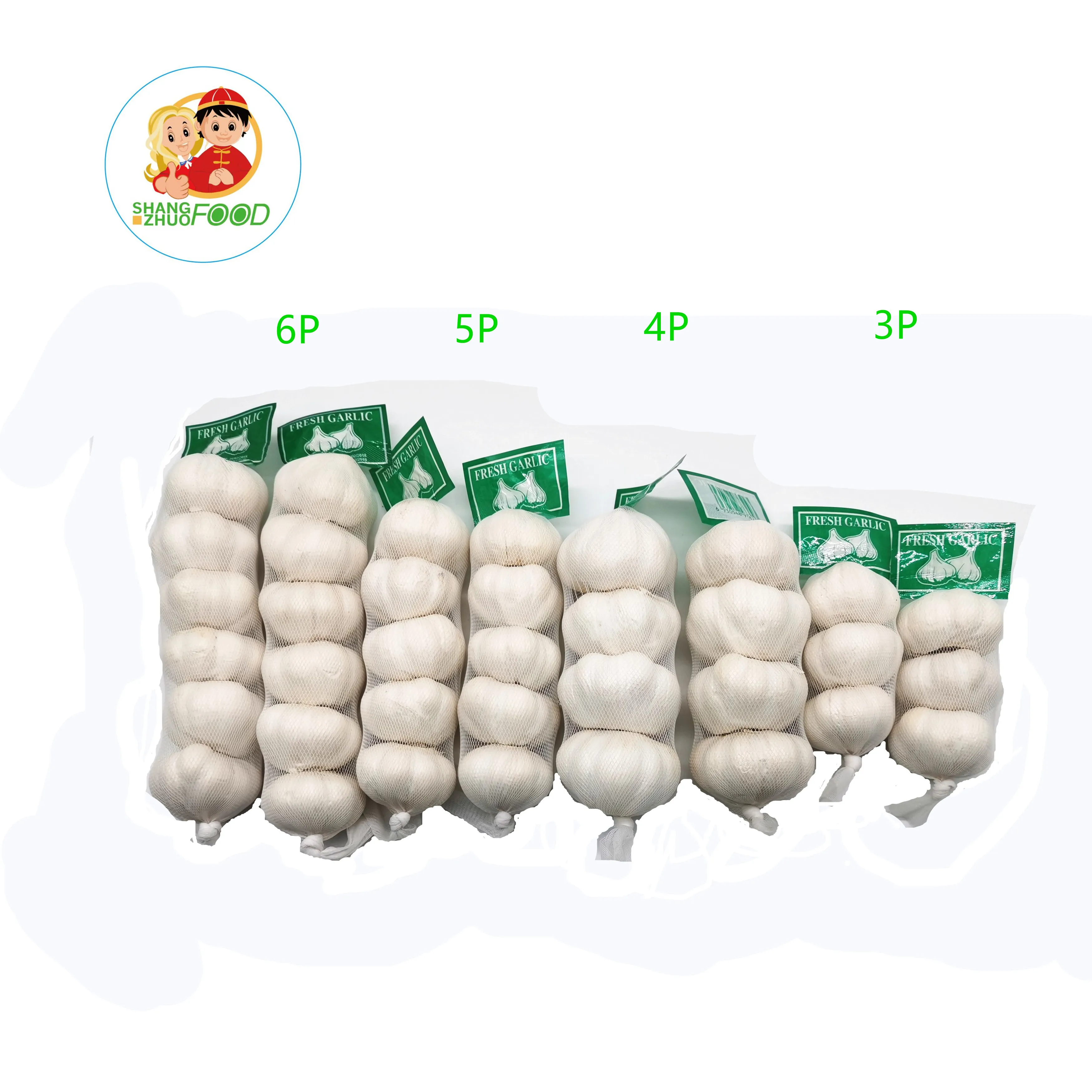 fresh chinese 3p/4p/5p/6p pure white garlic 2020 new crop whole sale price directly from manufacture