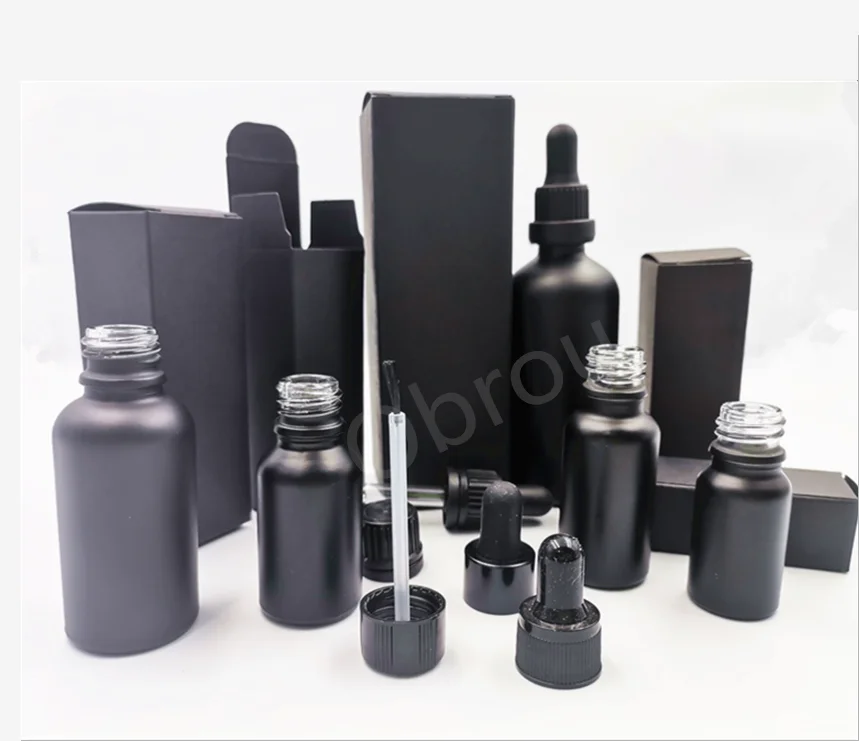 Luxury Custom Empty 5ml 10ml 30ml 50ml 60ml 100ml Perfume Beard Oil Glass Dropper Serum Bottle Attar Bottles with Packaging Box
