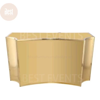 Wholesale Modern Hexagon Solid Bar With Polished And Brushed Gold Wedding Event bar table