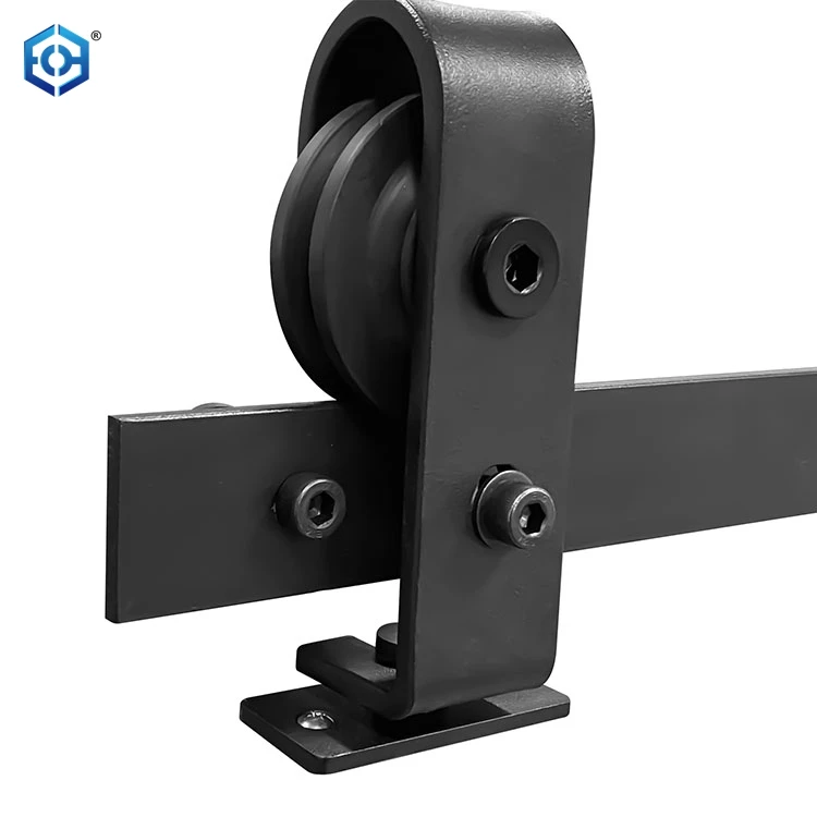 Black Single Bifold Sliding Barn Door Track And Hardware Kit Buy